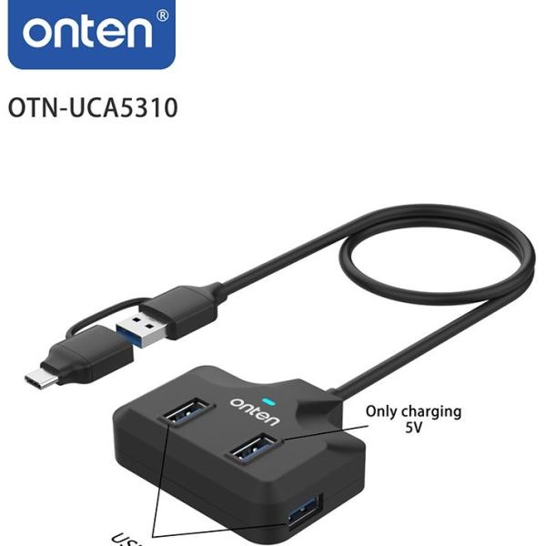 HUB USB TIPO AY TIPO C OTN-UCA5310 ONTEN