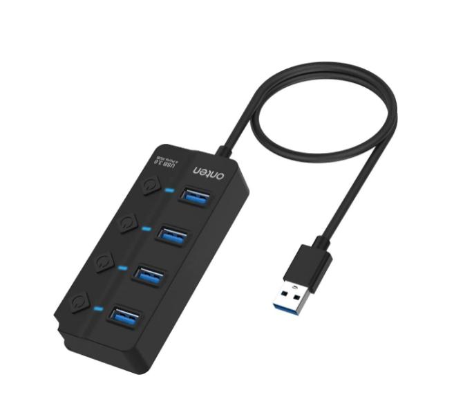 HUB USB TIPO A CON SWITH OTN-5302 ONTEN NEGRO