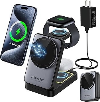 CARGADOR INALAMBRICO W91 GRIS